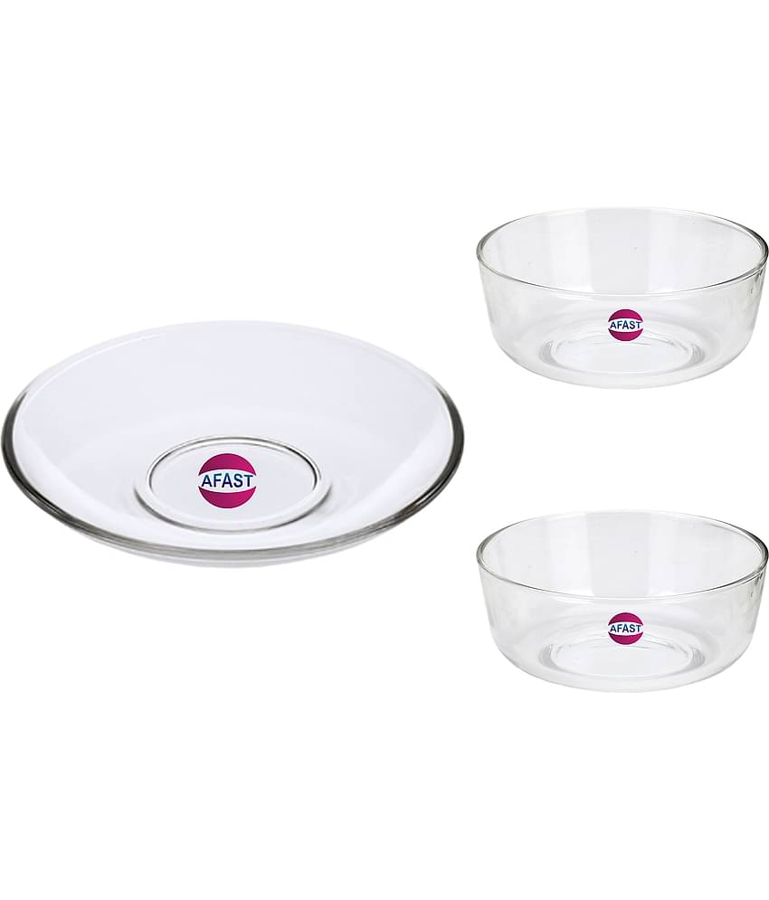 Somil 3 Pcs Glass Dessert Bowl 350 mL