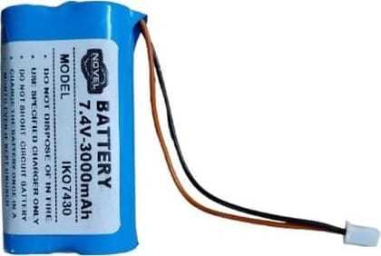 NOVEL 7.4V 3000mAh Lithium-Ion Battery Pack with BMS Protection Circuit | Rechargeable Power Source for Robotics, RC Models, LED Equipment and DIY Electronics