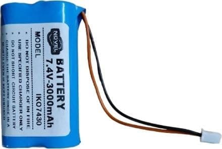 NOVEL 7.4V 3000mAh Lithium-Ion Battery Pack with BMS Protection Circuit | Rechargeable Power Source for Robotics, RC Models, LED Equipment and DIY Electronics