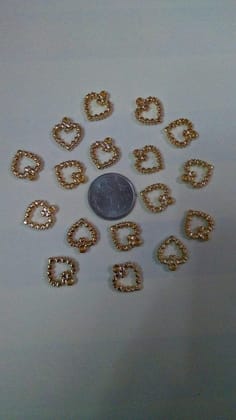 Tiny Miniature - Heart Golden Charm