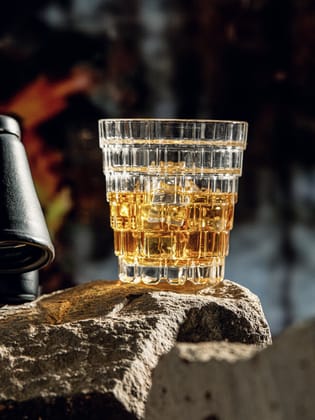CRYSTAL HELIX WHISKEY GLASS - ITALIAN CRYSTAL-Set Of 2