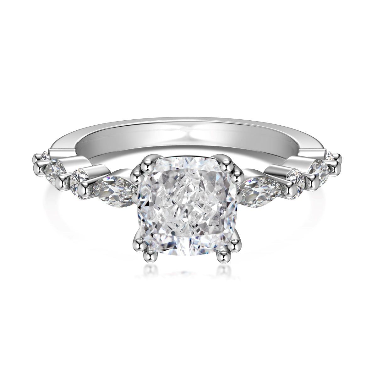 CUSHION RING - Fine Silver-6/7 / Silver