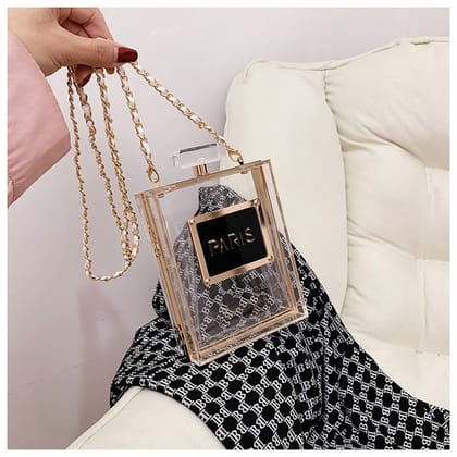 Paris Perfume Bottle Bag-Transparent