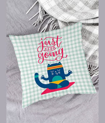 Houzzcode Single Green Pillow Cover