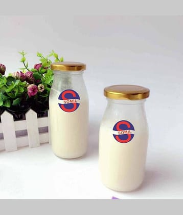 Somil Glass Storage Bottle, Transparent, Pack Of 2, 300 ml