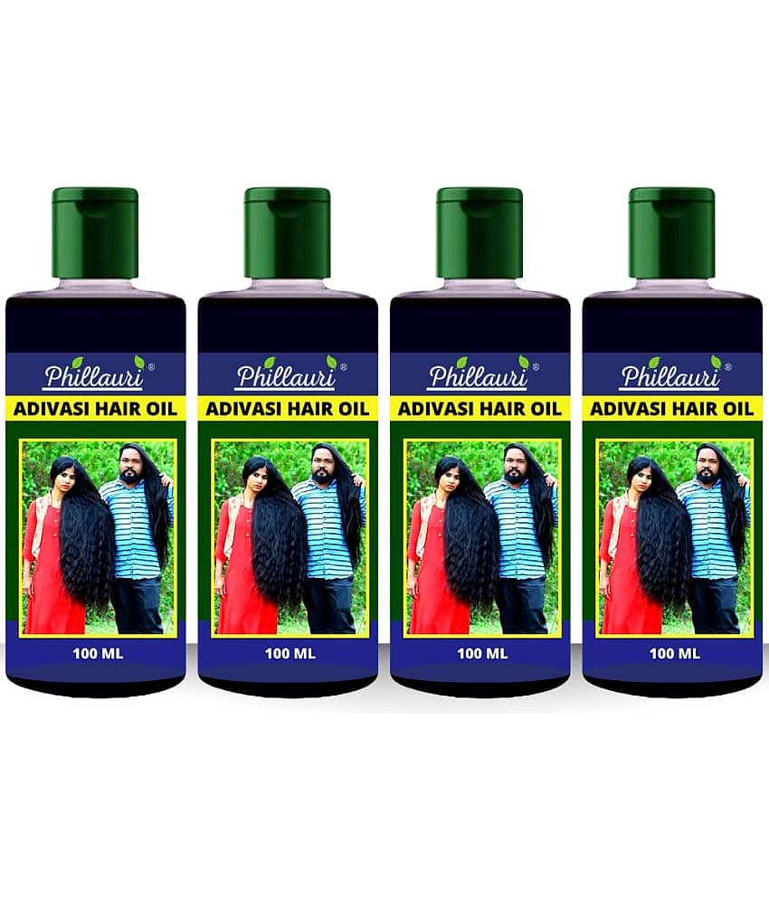 Phillauri Adivasi Ayurvedic Herbal Hair Oil - Dandruff Control - Hair Loss Control - Long Hair - For Women and Men (100 ml) Pack of 5