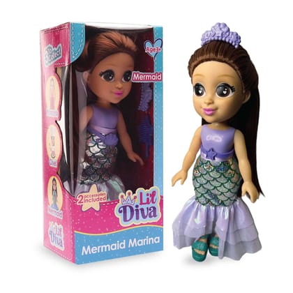 Li'l Diva Mermaid-Marina, 13 Inch Doll Li'l Diva Mermaid-Marina, 13 Inch Doll