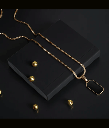 PUJVI Black Pendant ( Pack of 1 )