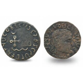 Ancient India Cross Symbol Coin | Vintage Roman Style Historical Collectible Ancient India Cross Symbol Coin | Vintage Roman Style Historical Collectible