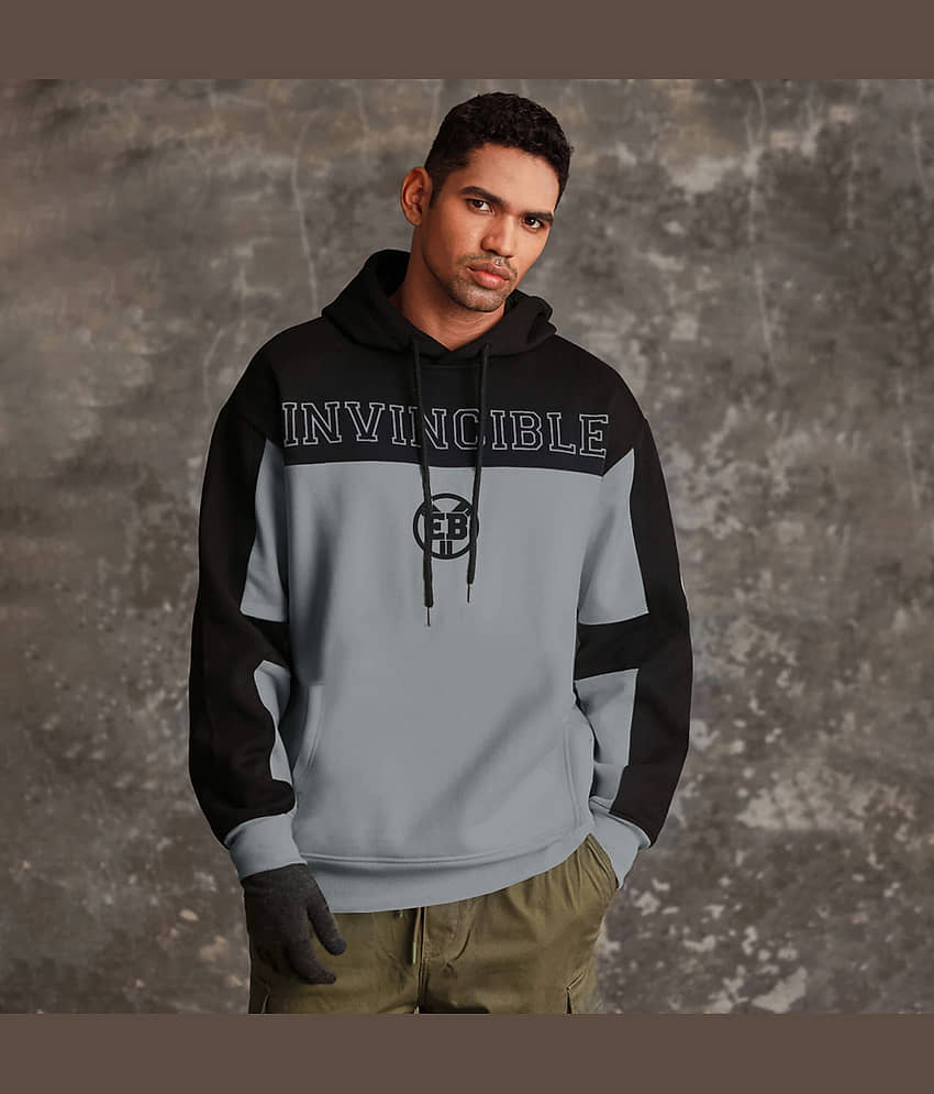 Eyebogler Fleece Hooded Men's Sweatshirt - Grey ( Pack of 1 )