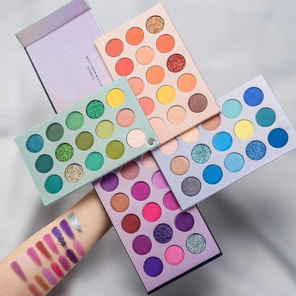 HUDA GIRL Beauty 60 Shades Color Board Eyeshadow Palette - Matte, Shimmer And Glitters Eye Shadow Makeup Kit For Girls, Multi HUDA GIRL Beauty 60 Shades Color Board Eyeshadow Palette - Matte, Shimmer And Glitters Eye Shadow Makeup Kit For Girls, Multi - 