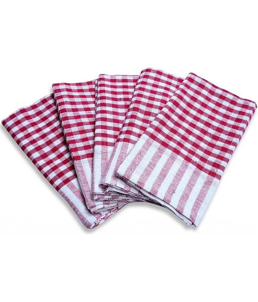 Kitchen Duster Wet Dry Cotton Cleaning Cloth/Mop 16 x 24 inch (Pack of 5) - Assorted Colour