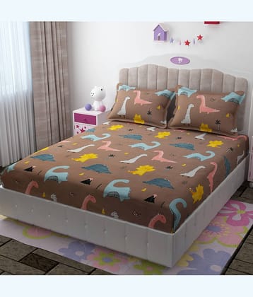 Kraftiq Homes Microfiber 1 Double Bedsheet with 2 Pillow Covers ( Grey )