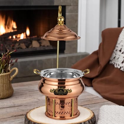 Crockery Wala And Company Copper Steel Chaffing Dish 6 Liters