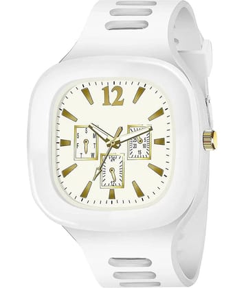 Trex White Silicon Analog Mens Watch