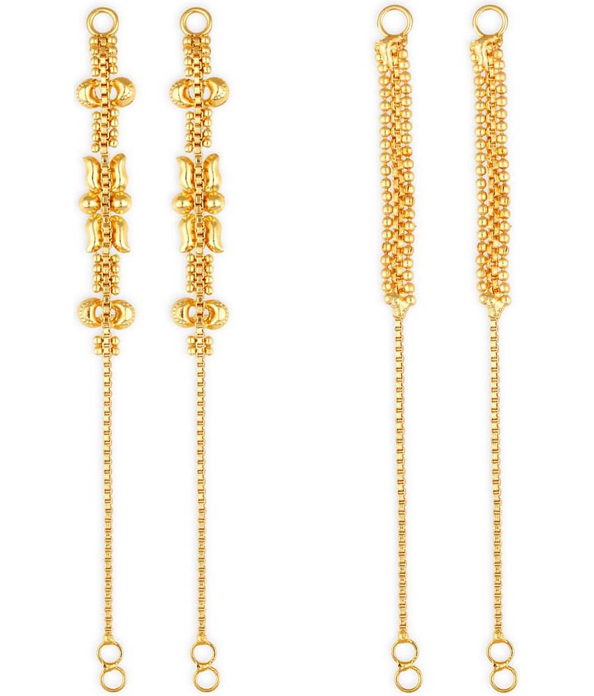 1gram gold Plated Kanchain Ear chain earcuff Ear to Ear Combo for Women & Girls