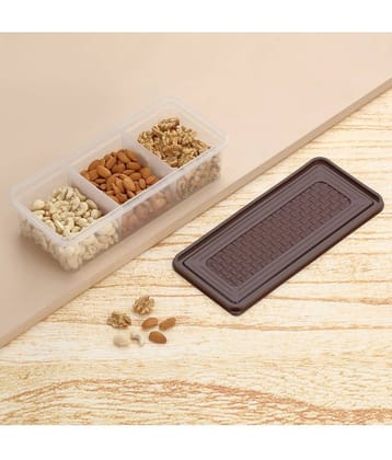 FIT4CHEF Dry Fruit Container PET Brown Multi-Purpose Container ( Set of 1 )