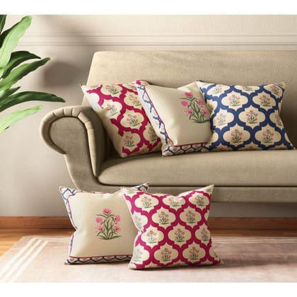 India Circus Poppy Window Cushion Cover Set Of 5