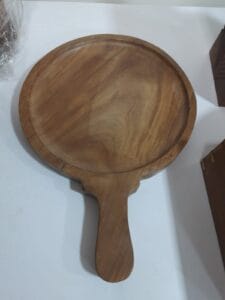 Handicraft Exim Wooden Serving Board | Natural Wood Finish | For Serving Appetizers & Snacks