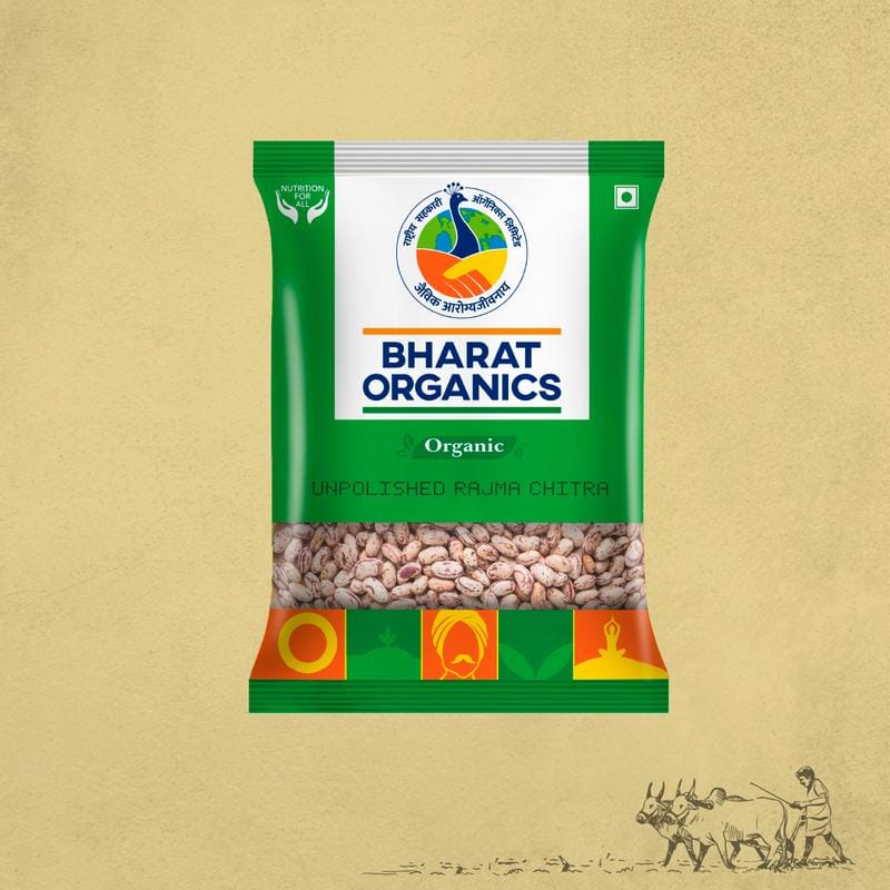 Organic Unpolished Rajma Chitra - Bharat Organics