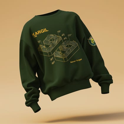 Operation Vijay: War Terrain Military Green Sweatshirt-S