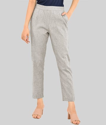 QuaClo - Grey Cotton Regular Women's Casual Pants ( Pack of 1 )
