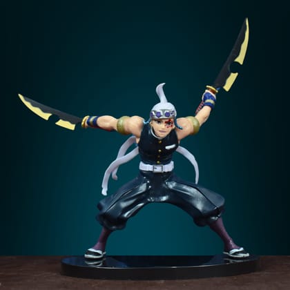THE WIND HASHIRA - TENGEN UZUI WITH SWORDS ACTION FIGURE (24 CM HEIGHT) - DEMON SLAYER