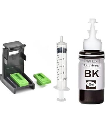 KALAR 802 & PG 47 Refill Kit Black Pack of 1 Cartridge for H_P and CAN0N Cartridge Printers - 100ml Bottle