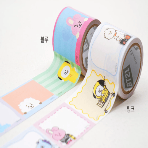 BT21 OFFICIAL STICKY ROLL MEMOPAD-Pink