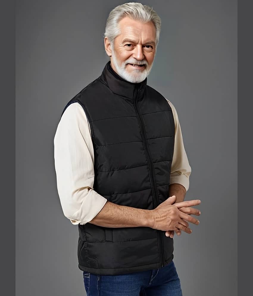 PLUS PARADISE Polyester Men's Puffer Jacket - Black ( Pack of 1 )