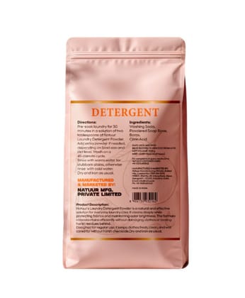 PUREWASH | Natural Laundry Detergent Powder | For Top Load Machines | Plant Surfactants | Baking Soda | Lemon | Clean | Soft | Fresh