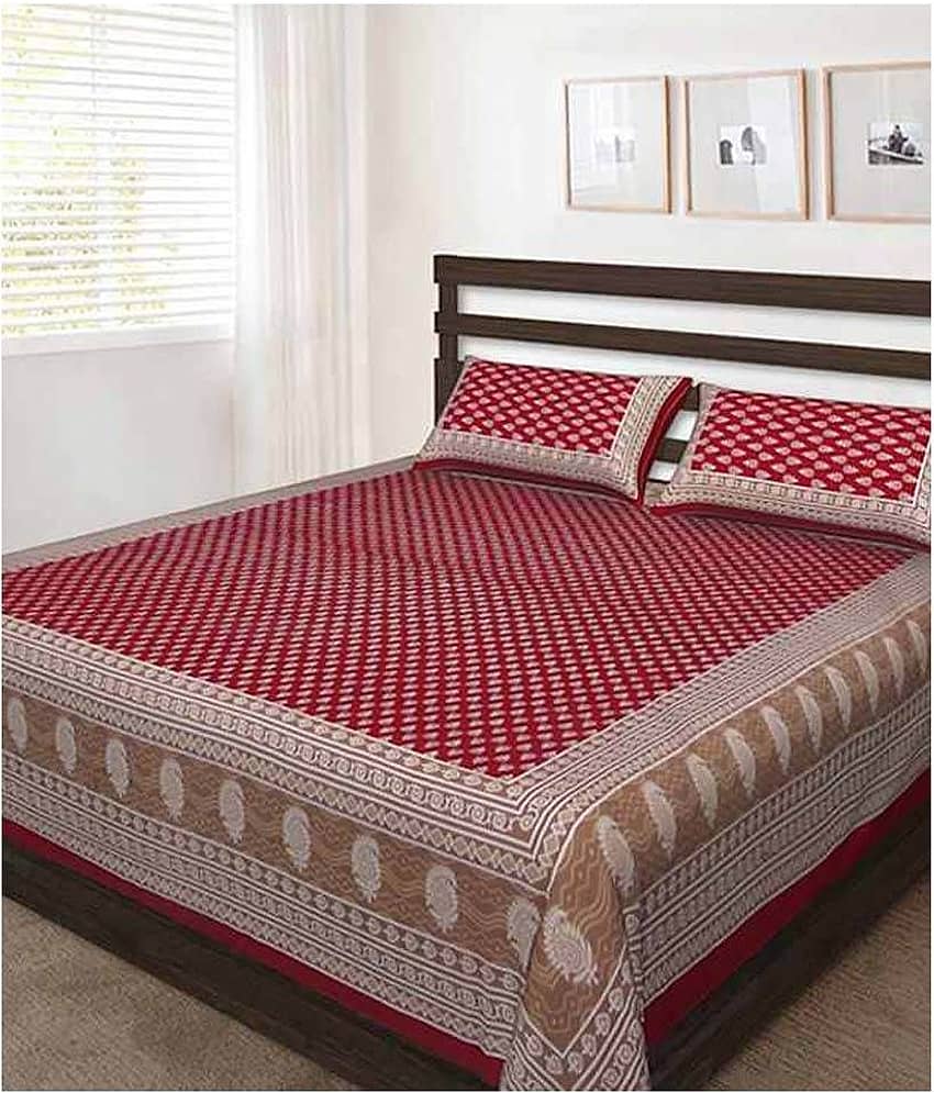 Uniqchoice Cotton King Bedsheet ( Multi )