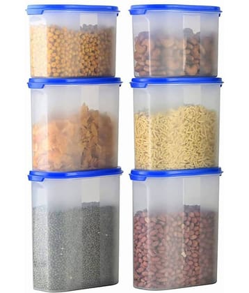 Analog kitchenware - Polyproplene Navy Blue Food Container ( Set of 6 - 6000 )