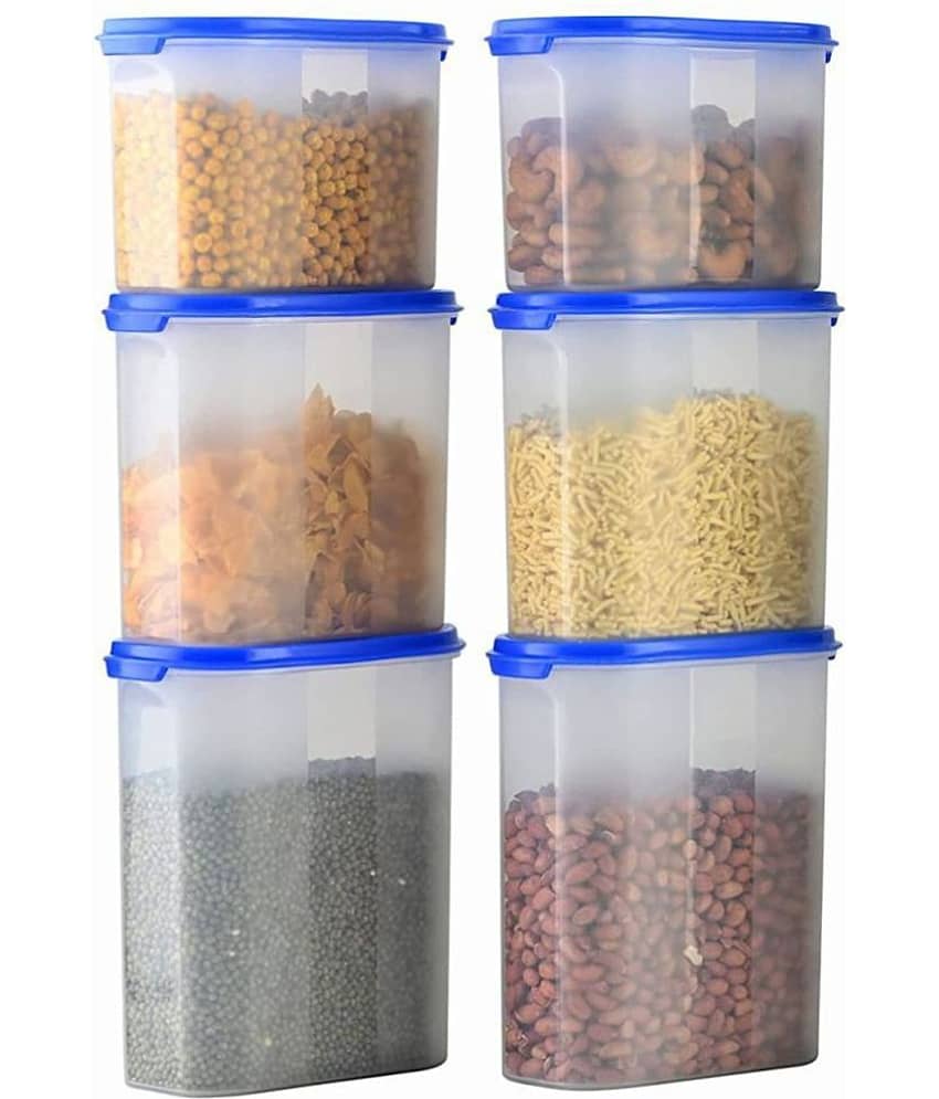 Analog kitchenware - Polyproplene Navy Blue Food Container ( Set of 6 - 6000 )