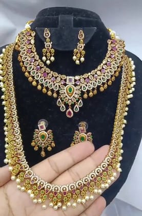 Jyothi 1 Gram Gold Bridal Jewelry Set