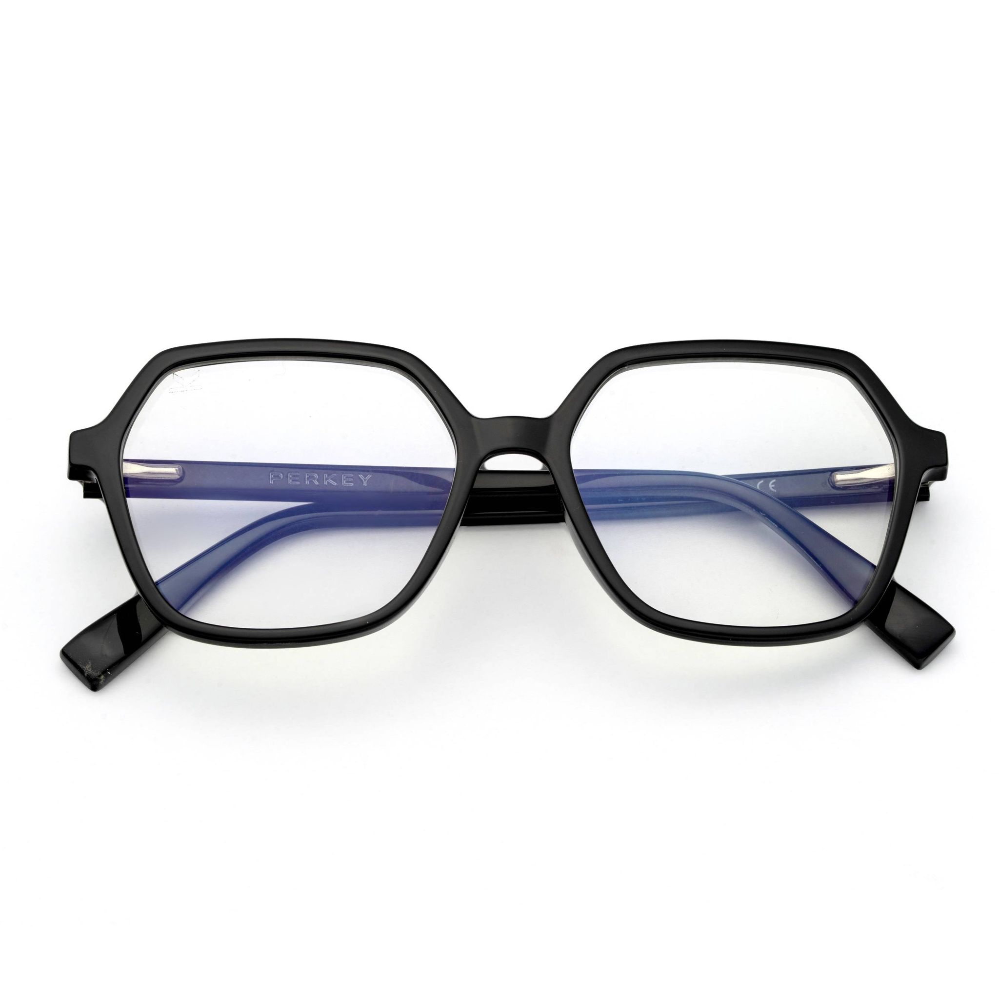 PERKEY Square Full Rim Computer Glasses for Women - OPTL0019-C1-Medium / Clear / Black