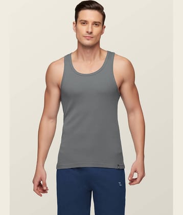 XYXX Pack of 1 Cotton Gym Vest For Men ( Grey )