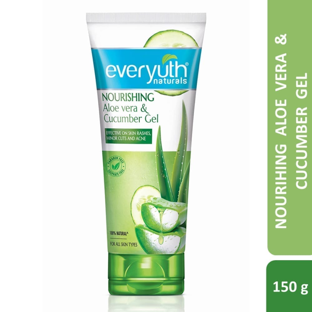 Everyuth Naturals Nourishing Aloe Vera & Cucumber Gel| Protects from Acne, Cuts & Rashes Face Wash&nbsp;&nbsp;(150 g)