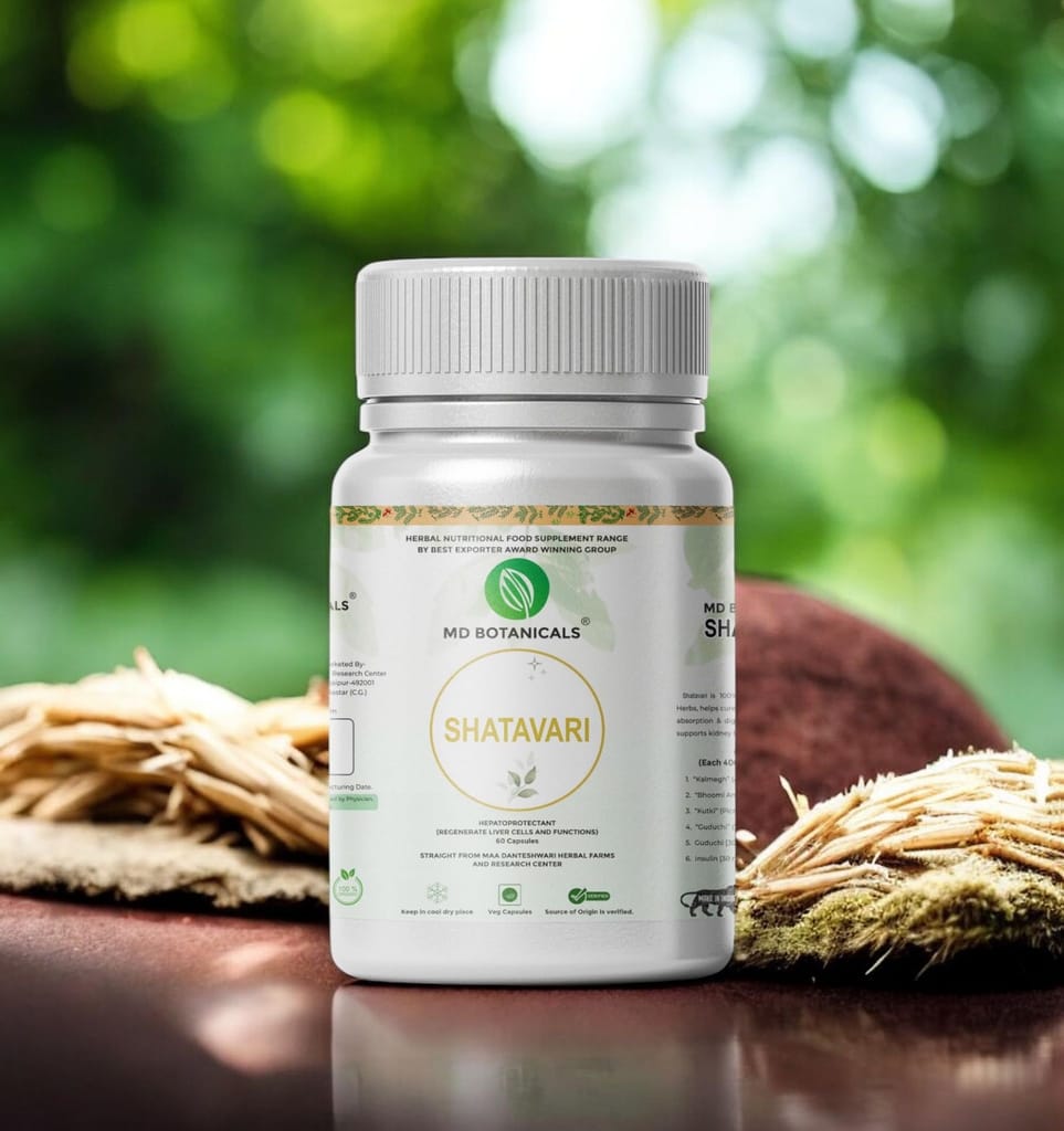 MD Botanicals Shatavari Capsules Natural Support for Women's Health and Hormonal Balance (60 Cap)