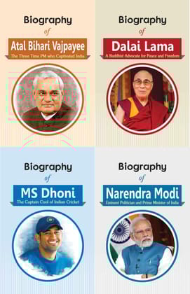Biography of Narendra Modi, Atal Bihari Vajpayee, MS Dhoni & Dalai Lama (Set of 4 Books) [Paperback] [Sep 24, 2023] RPH Editorial Board
