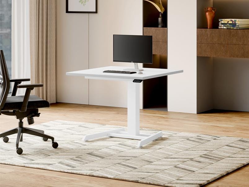 Workout Power Operated Height Adjustable Study Tablem- 1-Year Warranty, Frosty White
