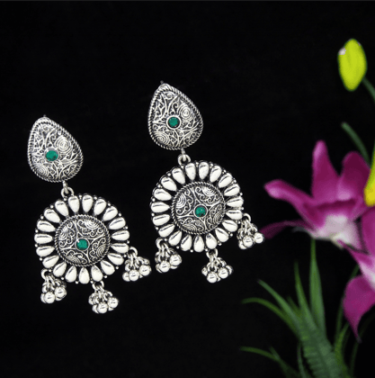 Antique Gold/Silver Plated Floral Trendy Drop Earring- AER 3199