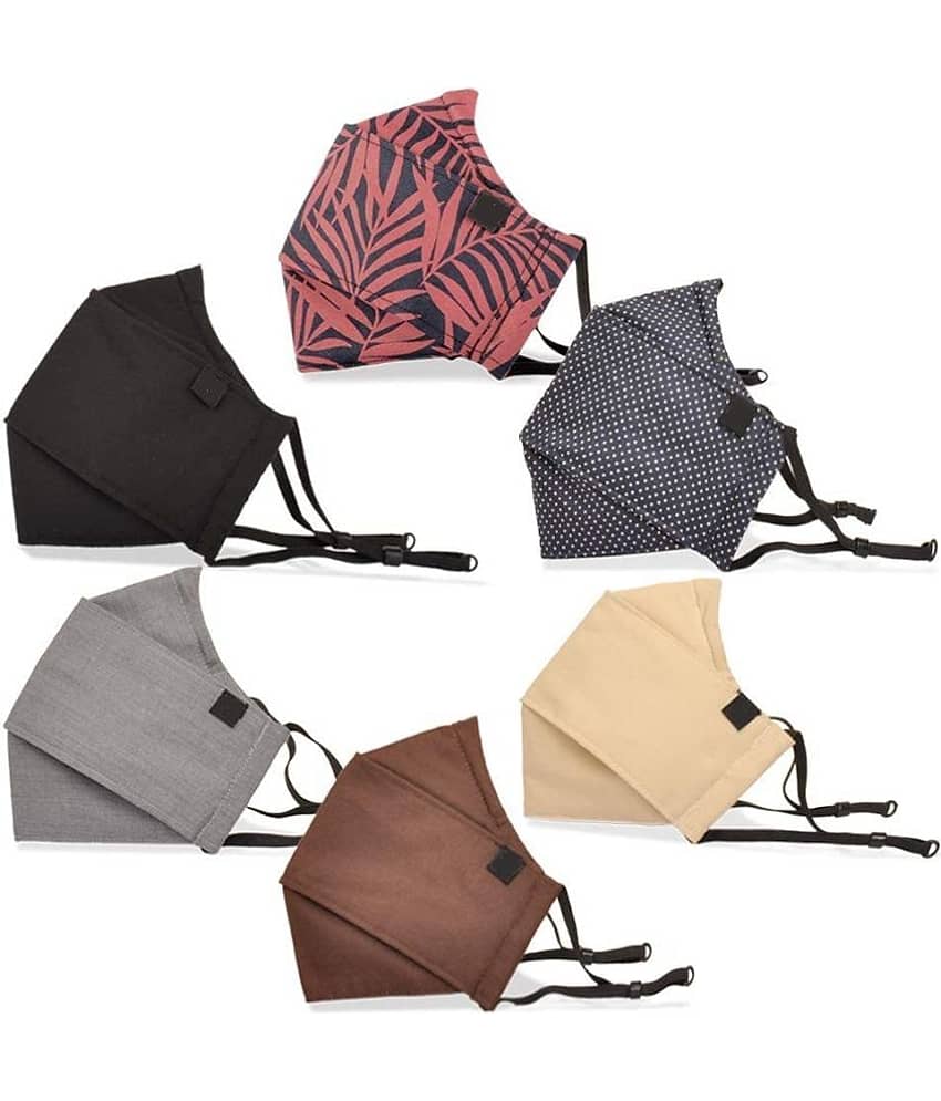 Wellstar - Multicolor 3 Ply Mask ( Pack of 6 )