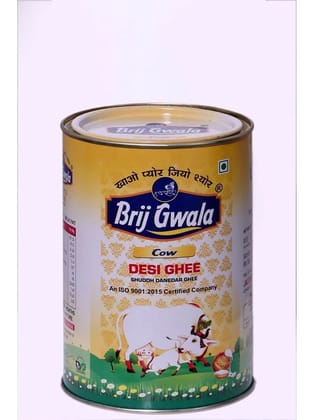 BRIJ GWALA Desi Cow Ghee| Made Traditionally from Curd| Ghee 1 L
