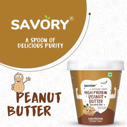 Savory Chocolate Crispy Peanut Butter (500g) | Made with Finest Roasted Peanuts | High in Protein | Cholesterol Free & Keto Friendly | Healthy Nut Butter | Ready to Eat | Chocolate Spread