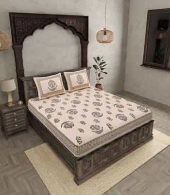 Blooming Elegance 240TC Cotton Bedsheet
