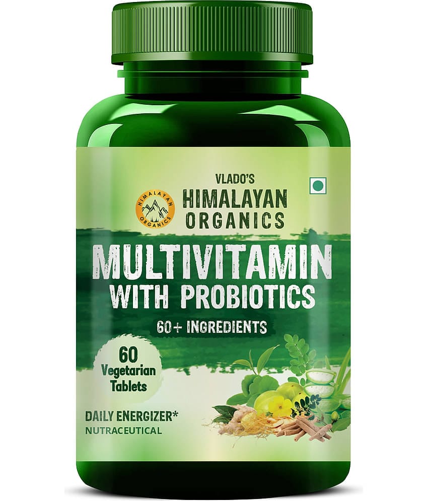 Vlado's Himalayan Organics Multivitamin Veg Tablets + Probiotics Bone, Gut, Immunity & Energy 60 No.s