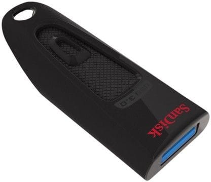 SanDisk Ultra USB 3.0 Flash Drive, CZ48 256GB, USB3.0, Black, Stylish Sleek Design, 5Y Warranty
