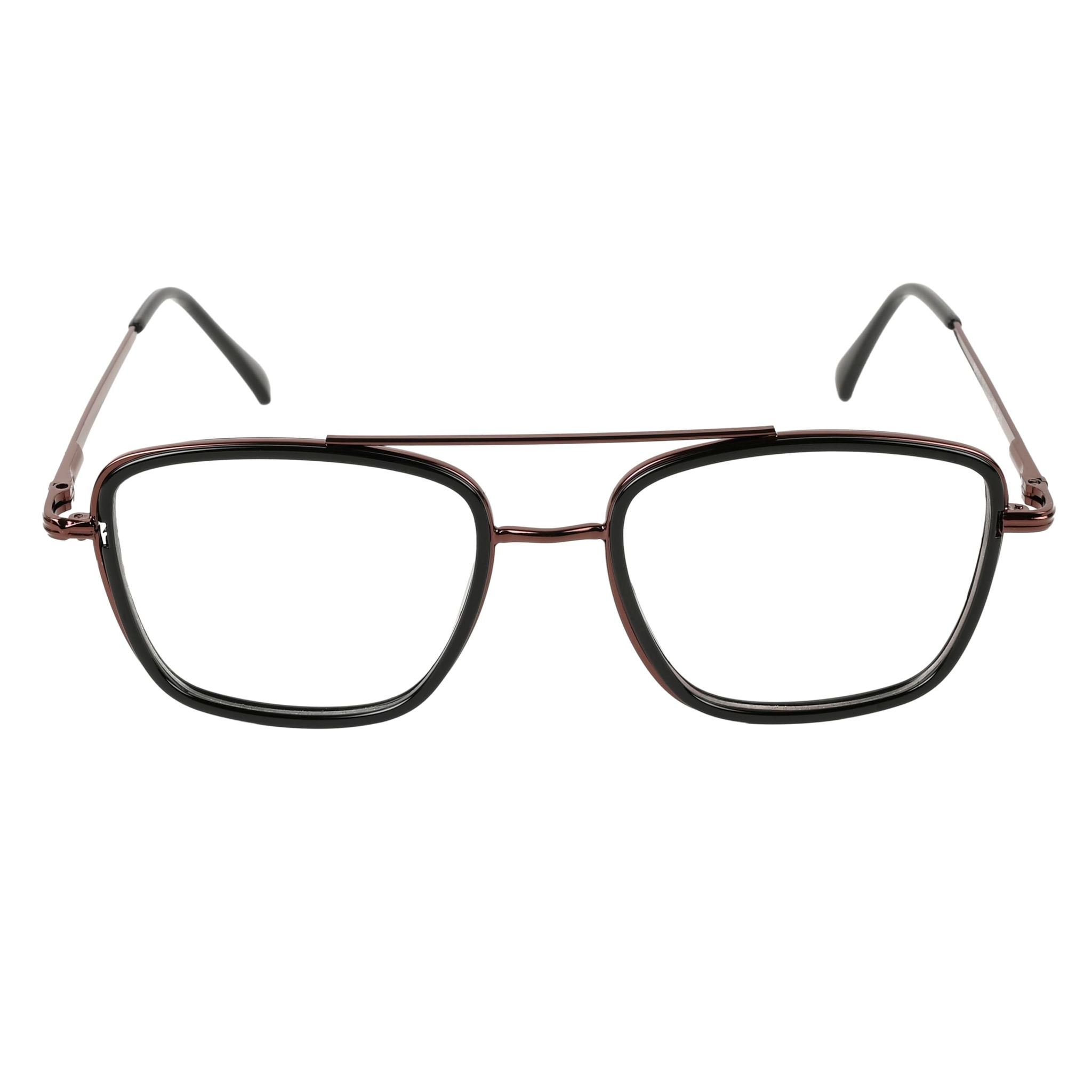 TERRY & CO Zero Power Blue Cut Eyeglasses | Metal Frame | Medium Size | Anti-Reflective, UV Protection, Lightweight | Spring Hinges | Unisex