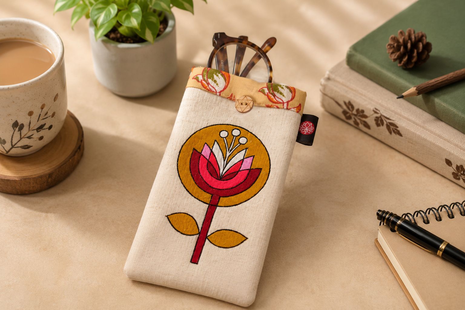 Specs Pouch (6.5 × 8.5 Inch) | Handmade Spectacle Case | Compact & Protective Eyewear Pouch